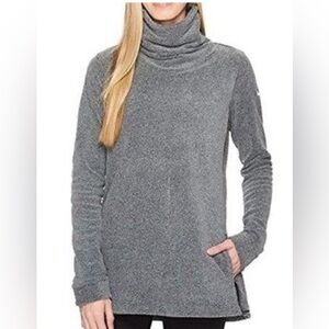 Nike Therma Dri-Fit Tunic Long Sleeve Funnel Neck Fleece Sweatshirt Top size S